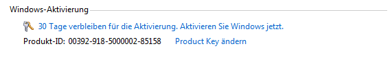 30 Tagesfrist für die Aktivierung