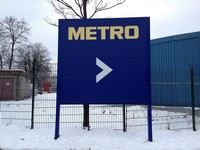 Hinweisschield Metro 